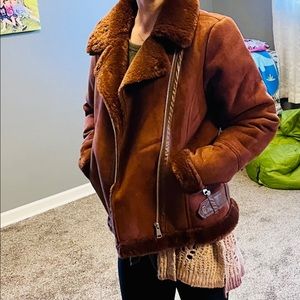 Maurice’s Faux Fur Brown Moto Jacket